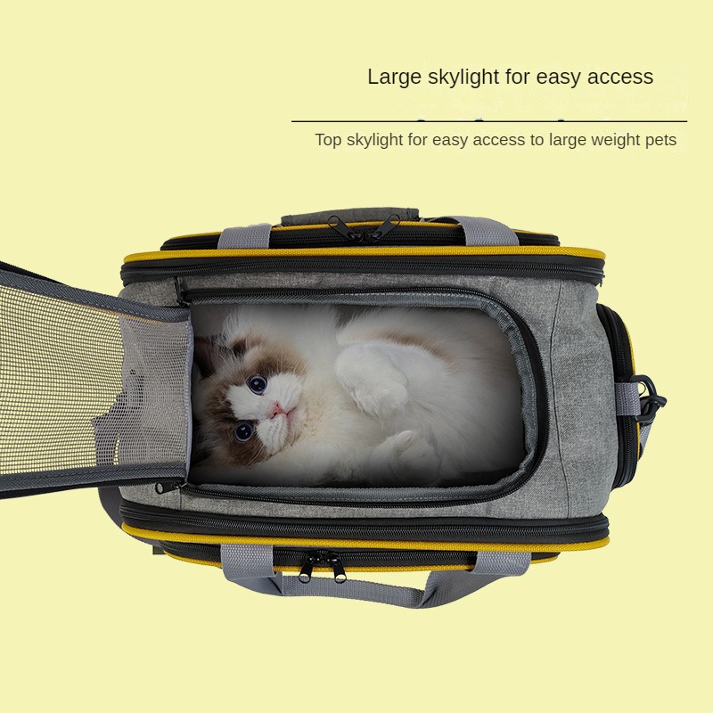 Cat bag, large capacity expansion, dog bag, pet outdoor pet bag, portable aviation bag, airplane bag, double-sided expansion