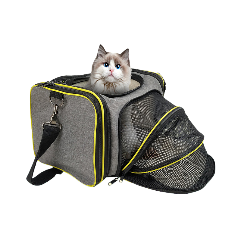 Cat bag, large capacity bag, pet outdoor pet bag, mesh breathable portable aviation bag, airplane bag can be expanded on all sides