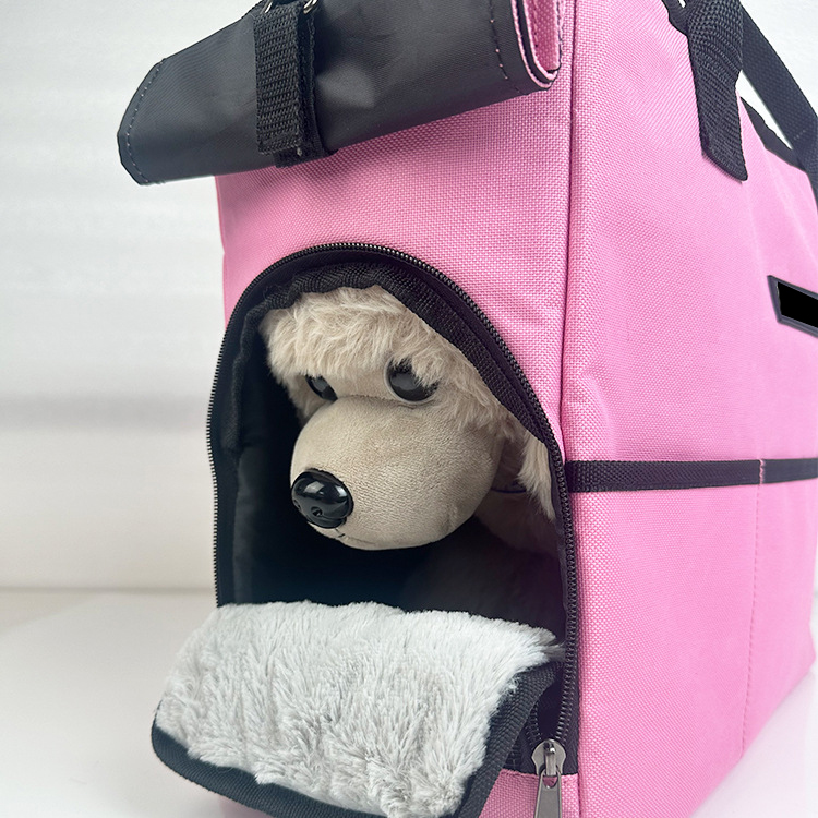 Large capacity outdoor diagonal pet bag, travel portable dog bag