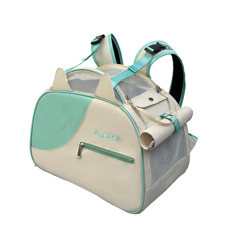 Portable for outdoor use, comfortable and breathable pet car bag for winter outings, backpack for cats