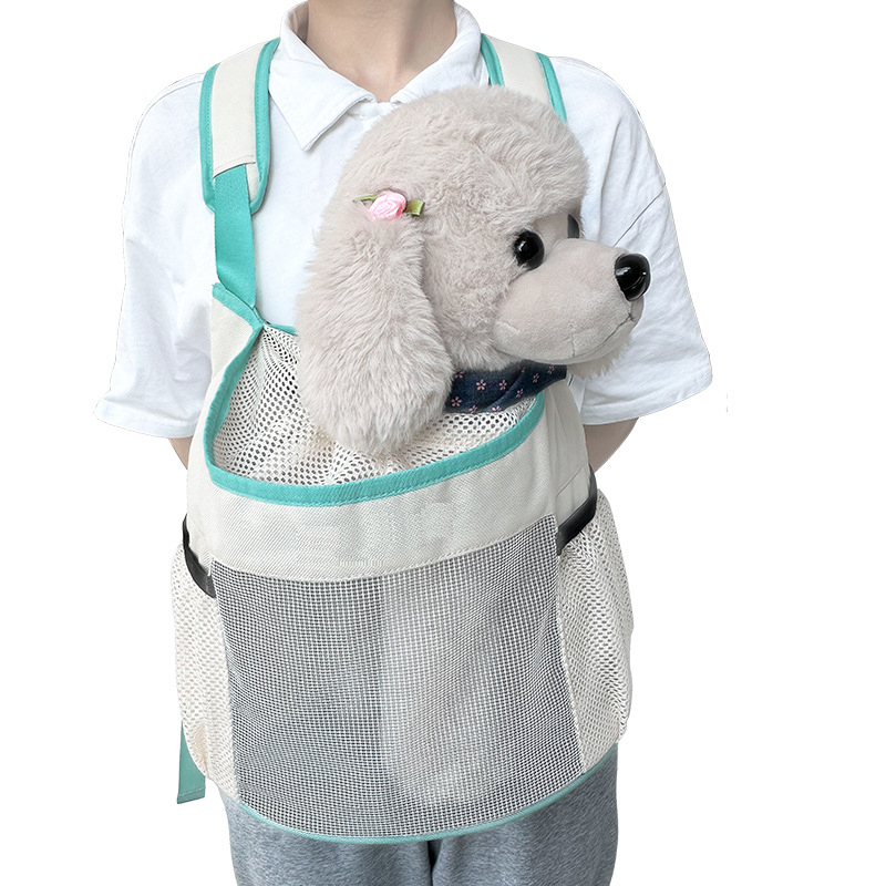 Dog outdoor bag, backpack, cute pet cat bag, chest bag, summer mesh breathable bag
