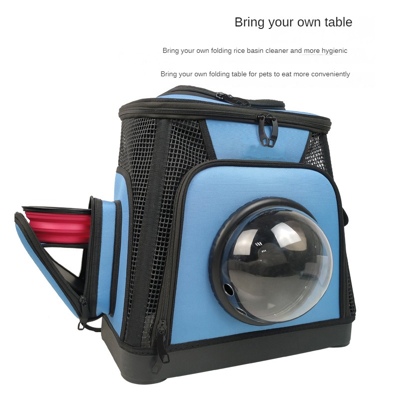 Space capsule Oxford foldable pet backpack